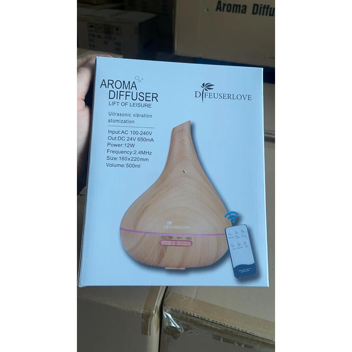 Дифузор Зволожувач повітря Aroma Diffuser 500 мл Ультразвуковий зволожувач повітря Trag usor Зволожувач прохолодного туману з дистанційним керуванням