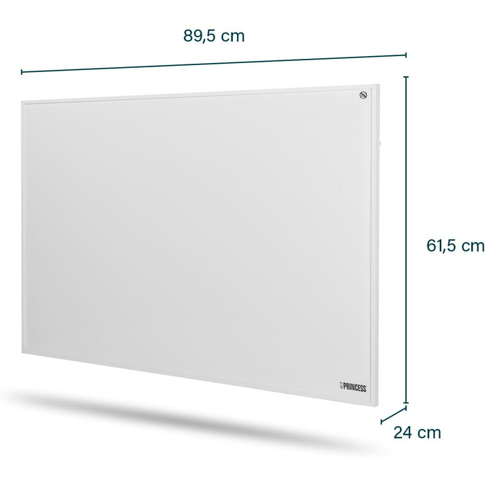 Розумний інфрачервоний обігрівач Princess 540 Вт Низьке споживання енергії Керується за допомогою безкоштовного додатка Програмується за допомогою вбудованого термостата Білий
