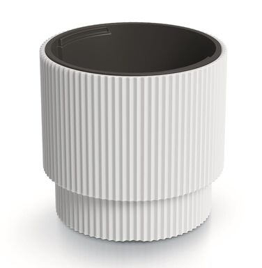 Кашпо для квітів DBMIG з вкладишем, циліндричної форми, біле (36,5 x 29,8 см)