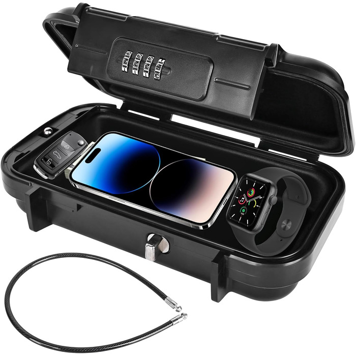 Водонепроникний сейф для дому, офісу, кемпінгу та подорожей. Кодовий замок, 4 цифри. Портативний сейф