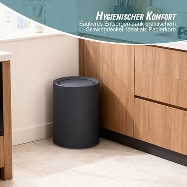 Відро для сміття Relaxdays з кришкою-качалкою, 13 літрів