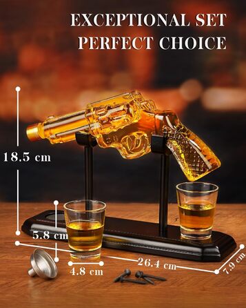 Набір віскі Oaksea: декантик та 2 келихи – ідеальний подарунок для чоловіків, батька, на Різдво, для любителів віскі