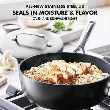 Набір сковорідок GreenPan GP5: антипригарне покриття, кераміка, 24.1 та 27.9 см, 2 шт.