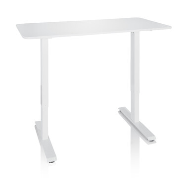 Робочий стіл STAND CR 120 x 60 з ручним регулюванням висоти, білий, hjh OFFICE