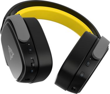 Бездротова ігрова гарнітура Ajazz AHM09 MAX Black Gray Yellow (AHM09-MAX-BGY)