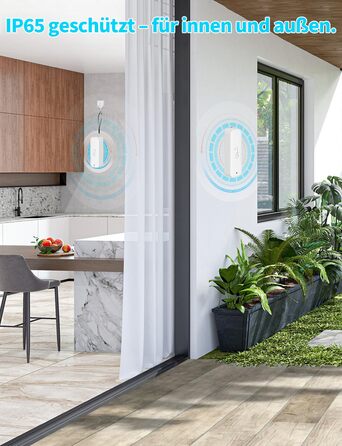 Термометр-гігрометр WIOONI Wi-Fi з LCD-дисплеєм: 3 сенсори + 1 база. Сумісний з Tuya/Smart Life