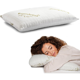 Ортопедична подушка для шиї Flowen з піною Memory Foam та бамбуковим чохлом. Знімає біль у шиї та забезпечує підтримку. Подушка з ефектом Aloe Vera, яку можна прати.