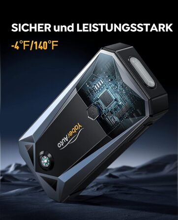 Портативний акумулятор YaberAuto для запуску двигуна з LED-ліхтариком, 4500A, 21800mAh (YA50 3000A) - для бензинових та дизельних двигунів