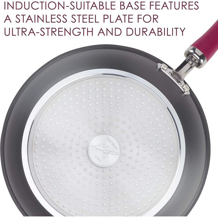 Набір посуду Rachael Ray, 11 предметів, з антипригарним покриттям, з хард-анодованого алюмінію (сірий)