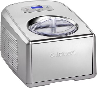 Машина для морозива та джелато Cuisinart ICE100BCU, нержавіюча сталь, 1.5 л, автоматична, для морозива, джелато, сорбету, замороженого йогурту, без попереднього заморожування чаші