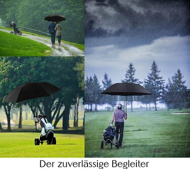 Парасолька велика 2 особи Ø150 см також як велика парасолька для гольфу чорна штормостійка, міцна ручка, без друку, сімейна парасолька велика штормостійка, парасолька велика XXXL чорний Ø150 см - дуже великий - XXXL