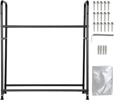 Стеляж для шин 107 x 46 x 117 см: міцна конструкція на 8 шин, регулювання висоти, вантажопідйомність 180 кг, з захисними чохлами, для гаража, підвалу, майстерні