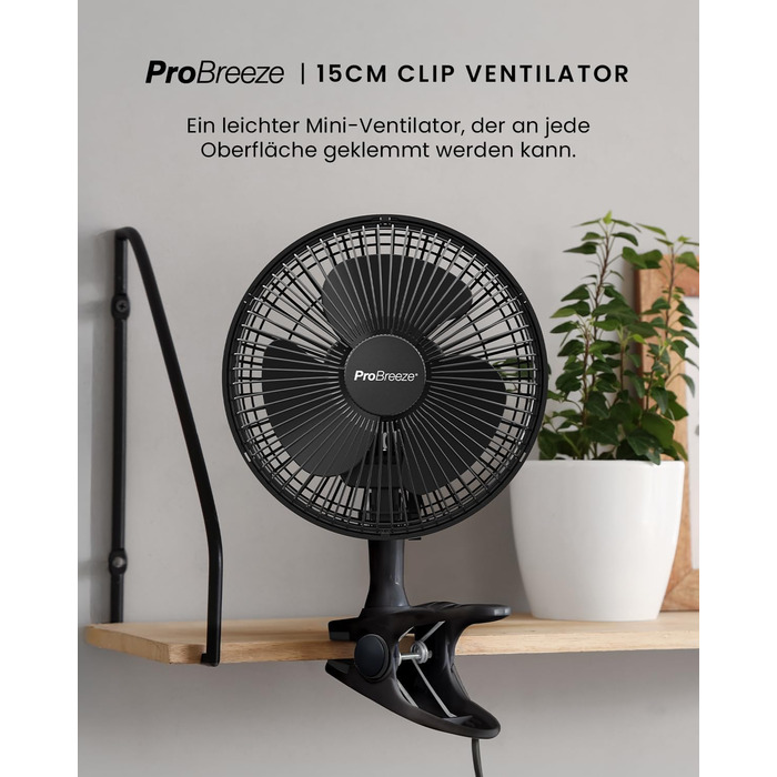 Вентилятор Pro Breeze AirFlo Standventilator 109 см з пультом та LED-дисплеєм – 2 режими, осциляція, 29 дБ, регулювання висоти, енергоефективний для спальні, офісу та дому (Чорний)