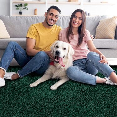 Килимок для ванної кімнати з антиковзаючим покриттям 120x80 см, мікрофібра, зелений, сертифікат Öko-Tex 100