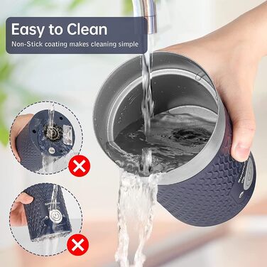 Електричний спінювач молока SIMPLETaste 4-в-1: спінювач, нагрівач молока, для капучино, лате, макіато (блакитний)