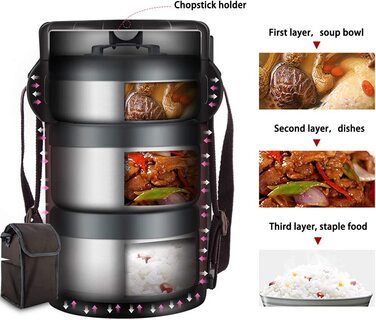 Термальний контейнер WMWJDQ / коробка для зберігання тепла, ізольований контейнер для їжі з нержавіючої сталі, термос для супу, контейнер для дитини, термос для ланчу, , сумка для їжі, 1,5 л, 1,5 л, сумка для їжі
