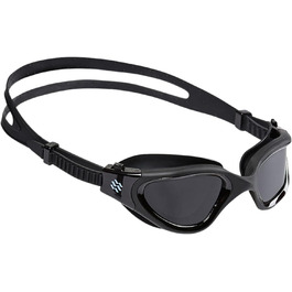 Водні окуляри для плавання з обробкою проти запотівання - Водонепроникні, захищені від ультрафіолету та зручні - Доступні в багатьох кольорах - Окуляри для дайвінгу унісекс для дорослих, підлітків і дітей - Швидке регулювання Чорний/Дим