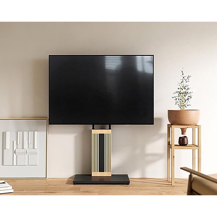 Підставка для телевізора FITUEYES Zen Series Black: дерев'яна, поворотна, регульована по висоті (32-65 дюймів)