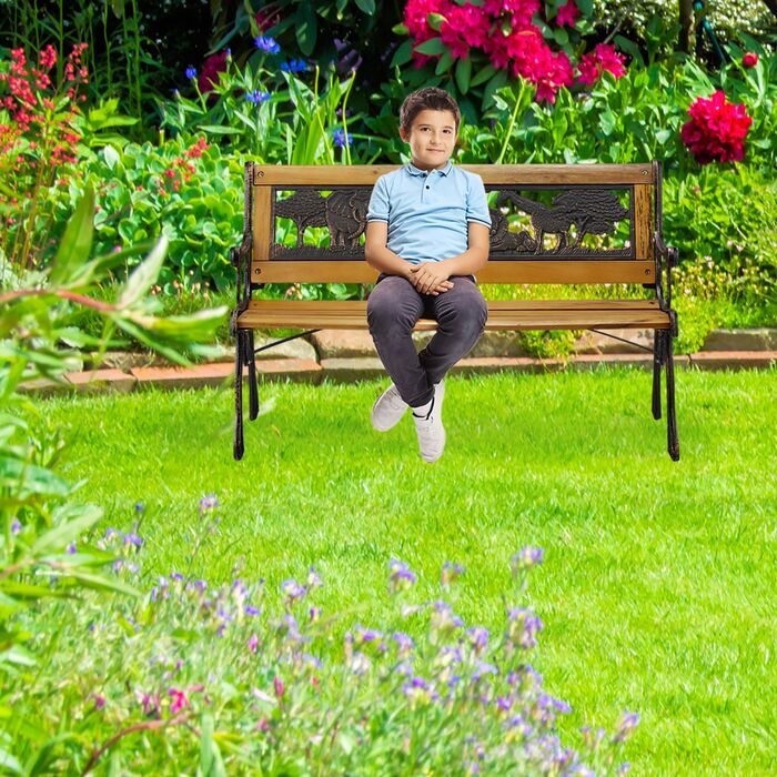 Лавочка Relaxdays для дитячого садка з зображенням тварин