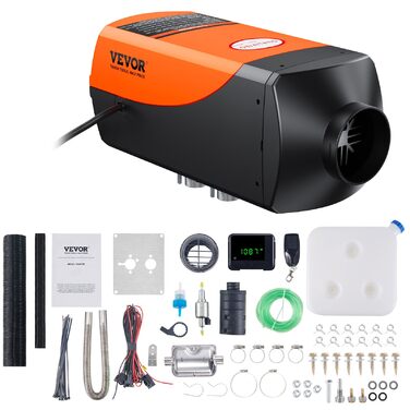 Дизельний повітряний опалювач VEVOR 2kW (12/24V) з LCD-дисплеєм та пультом керування для авто, фургонів, автобусів