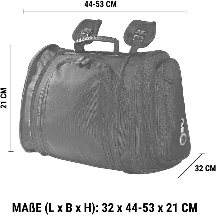 Мотоциклетна сумка Хвостова сумка 05 Багаж для мотоцикла для сидіння/багажної полиці 14-20 літрів Місце для зберігання Легке завантаження/розвантаження, в т.ч. дощовик чорний