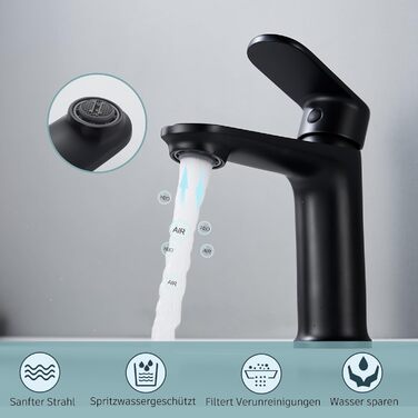 Набір змішувачів для ванної кімнати Belz, латунь, гаряча/холодна вода, однозахідний, сірий (чорний)