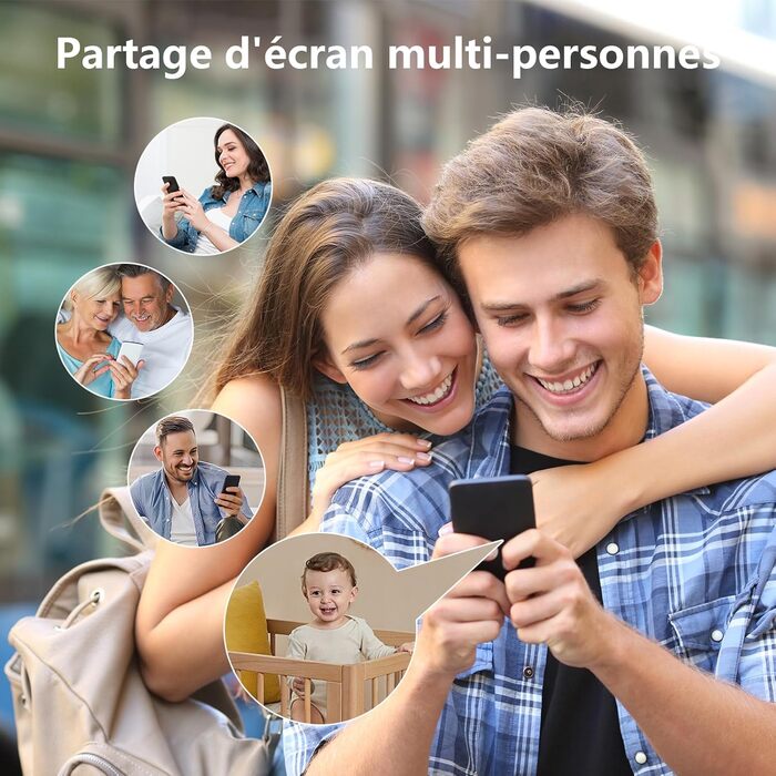 Відеоняня Wansview з камерою 1080P, Wi-Fi 2.4/5 GHz, нічна зйомка, датчик руху/звуку, двосторонній зв'язок, відстеження, контроль температури