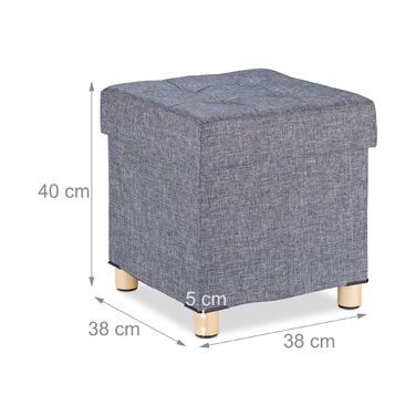 Relaxdays Пуф з місцем для зберігання