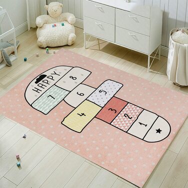 Дитячий надувний килимок FODELIUY, надувний килимок Hopscotch Ru, килимок для дівчаток Junen, дитячий надувний килимок (80160 см, D)
