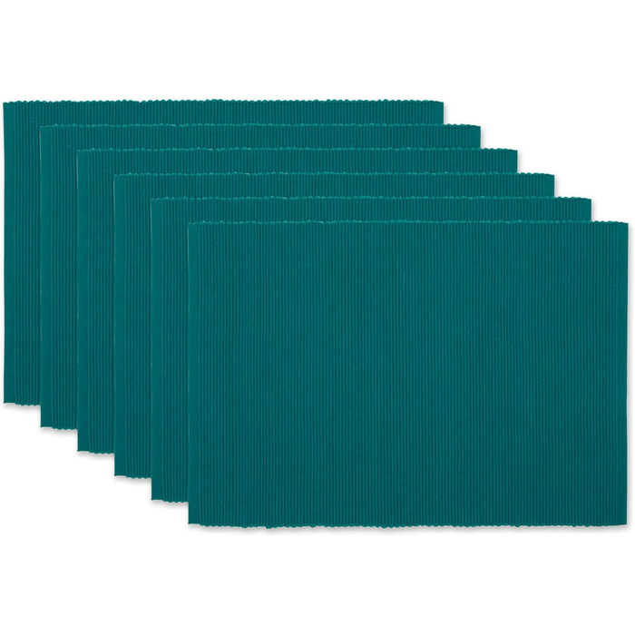 Набір тканинних серветок DII Basic Everyday Gerippte, 6 шт., 33 x 48 см, 100% бавовна, блакитний