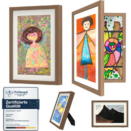 Рамка для дитячих малюнків Ciscle A3, A4 (2 шт.) - дерев'яна, для творчості, в школу та додому