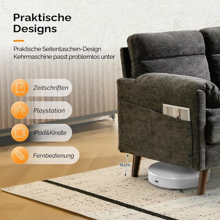 Диван Bonnlo 2-місний, компактний, 125 см, тканинний, сірий. Для офісу, вітальні, спальні, кабінету. Легка збірка, льон.