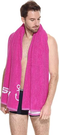 Пляжний рушник Cressi Cotton Frame-пляжний рушник для дорослих / Спортивний рушник високої якості 90x180 см (кольору фуксії)