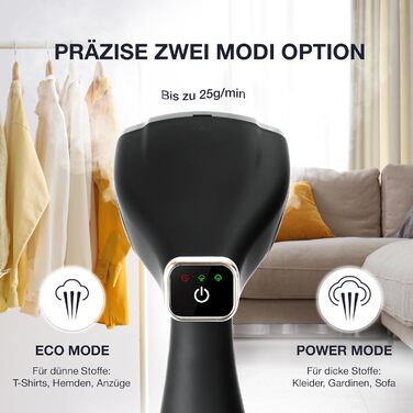 Пароочисник LEBENLANG Steamer - 1500W, 300ml, з рукавичкою та насадками | Професійний відпарювач для одягу, білизна та текстиль | Відпарювач для одягу, білизни та текстилю