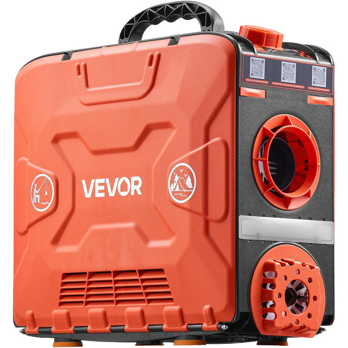 Дизельний опалювач VEVOR 8 кВт, 12/24 В, портативний з Bluetooth, пультом ДУ та LCD-дисплеєм, 5 л бак, для вантажівок та автодому