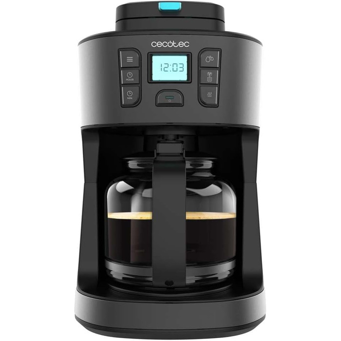 Кавомашина Cecotec Coffee 56 Heat: програмована, з LCD, 1,3л, 12 чашок, нержавіюча сталь