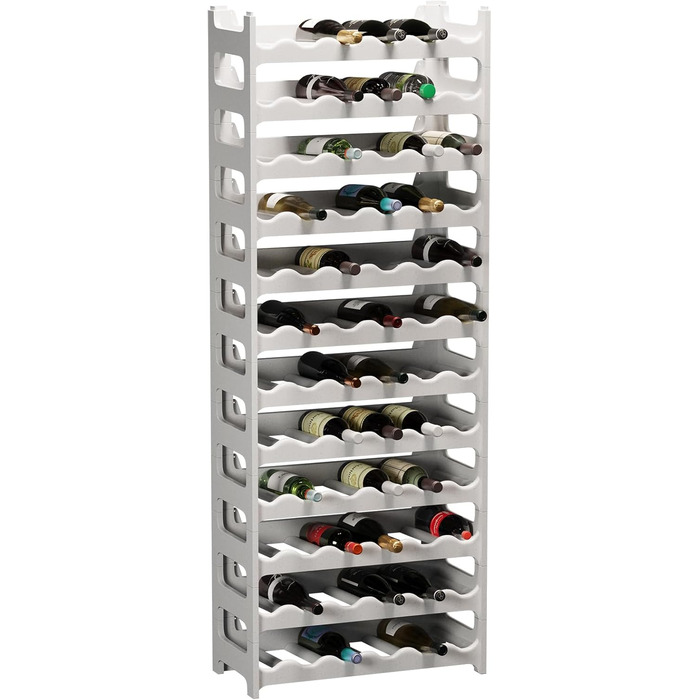 Стеллаж для вина ARTECSIS з пластику, 72 пляшки, для HoReCa, модульний, сірий