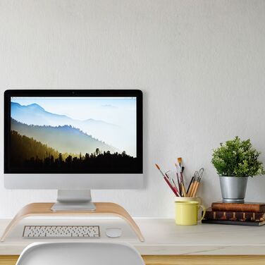 Підставка для монітора Relaxdays бамбукова, вигнута