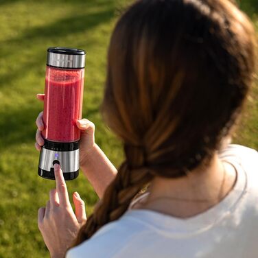 Портативний блендер Cecotec Power Titanium 300 EasyGo: 350W, подрібнює лід, 4 леза з титановим покриттям, 2 кухоль та 2 кришки