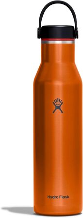 Легка пляшка для води 621 мл (21 унція) Trail Series - багаторазова пляшка для води з нержавіючої сталі з вакуумною ізоляцією та герметичною гнучкою кришкою - Стандартне відкриття - Без бісфенолу А - Яшма Джаспер 621 мл (21 унція)