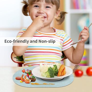 Силиконові серветки на стіл, овальні серветки для обіднього столу, набір 4 шт., неслизькі, водонепроникні, термостійкі, килимки для тераси (вишнево-червоний, овальні)