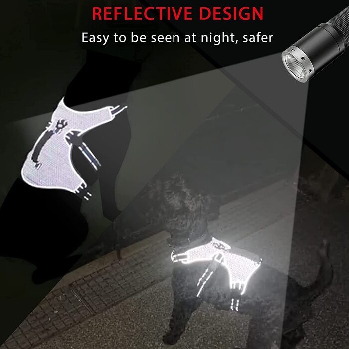 Багатоцільова шлейка для собак BELPRO, стійка до злому, що не висмикується, світловідбиваюча, регульований жилет з міцною ручкою, шлейка для великих / активних собак (Чорний, L) L (1 упаковка) Чорний