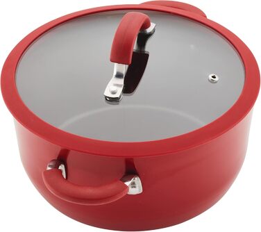 Набір посуду Rachael Ray Cook + Create з антипригарним покриттям, 10 предметів, Agave (червоний)