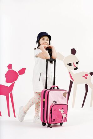 Дитяча валіза / візок дитячий багаж / дорожня валіза з телескопічною ручкою і колесами / дитячий візок, маленьке дерево оленя