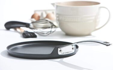 Сковорода для крепів LE CREUSET з антипригарним покриттям, 24 см, для всіх типів плит (включно з індукційними), алюміній, антрацит/срібло