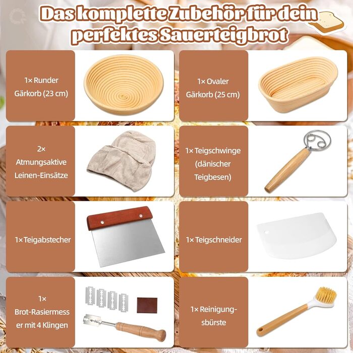 Набір для приготування закваски та випікання хліба (23 предмети)