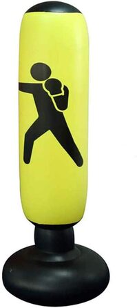Боксерські груші Ecent надувний Боксерський мішок окремо стоячий Боксерський мішок декомпресійна іграшка фітнес-вправи бойова тренування для дорослих дітей, карате, фітнесу і т. д. - 160 см (жовтий)