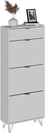 Шафа для взуття Vicco Helge, 60 x 145 см, 3 відділення, білий