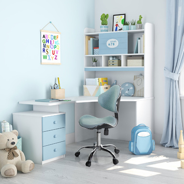 Дитячий письмовий стілець / дитяче крісло KIDDY GTI-3 тканина м'ята hjh OFFICE