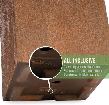 Планцверк® Вазон для рослин з фібергласу конічної форми Rost 70x33x33см - морозостійкий, преміум-якість, з ефектом лотоса